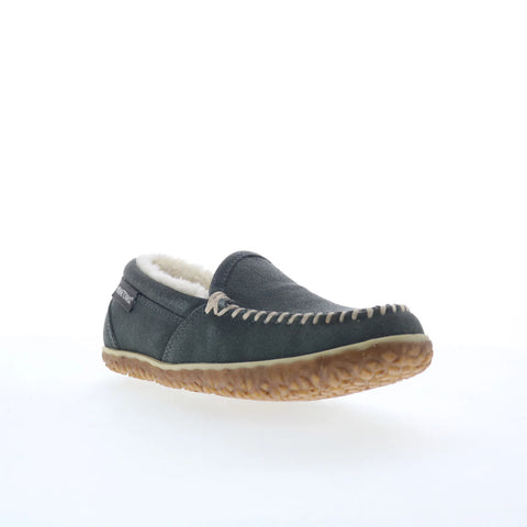 Minnetonka Tempe 40125H Womens Gray Suede Loafer Slippers Shoes