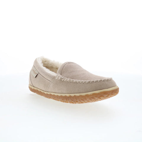 Minnetonka Tempe 40128 Womens Gray Suede Slip On Loafer Slippers Shoes