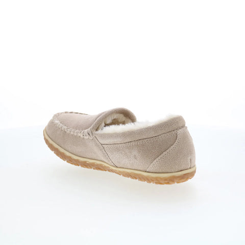 Minnetonka Tempe 40128 Womens Gray Suede Slip On Loafer Slippers Shoes