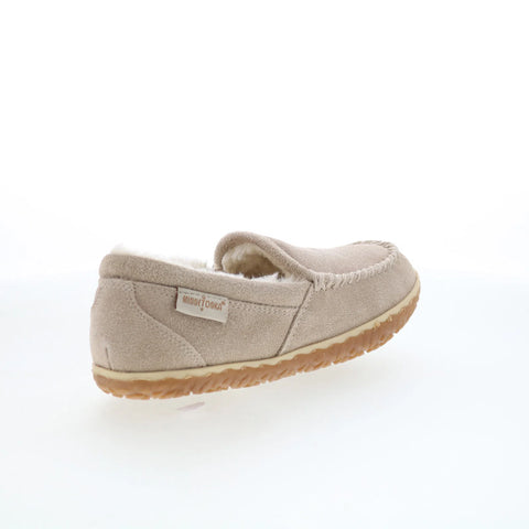 Minnetonka Tempe 40128 Womens Gray Suede Slip On Loafer Slippers Shoes