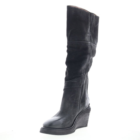 A.S. 98 Templeton Womens Black Leather Zipper Casual Dress Boots