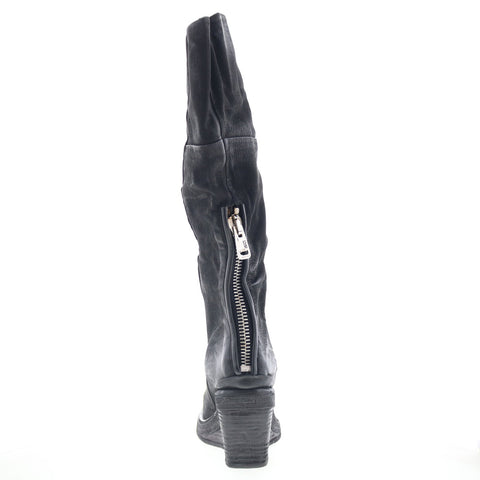 A.S. 98 Templeton Womens Black Leather Zipper Casual Dress Boots