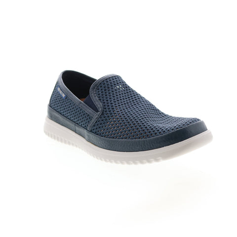 Mephisto Terry Mens Blue Canvas Slip On Loafers & Slip Ons Casual Shoes