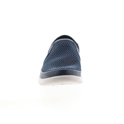 Mephisto Terry Mens Blue Canvas Slip On Loafers & Slip Ons Casual Shoes