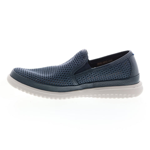 Mephisto Terry Mens Blue Canvas Slip On Loafers & Slip Ons Casual Shoes