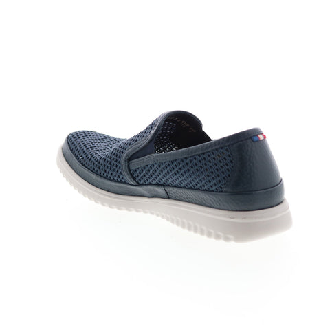 Mephisto Terry Mens Blue Canvas Slip On Loafers & Slip Ons Casual Shoes