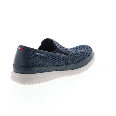 Mephisto Terry Mens Blue Canvas Slip On Loafers & Slip Ons Casual Shoes