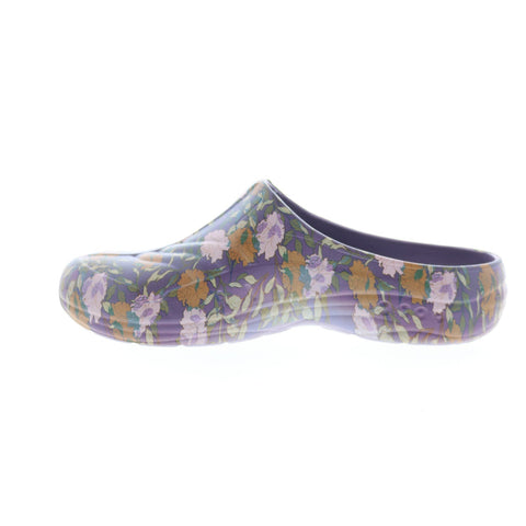 Easy Spirit Tgarden Martha Stewart Womens Purple Clog Flats Shoes