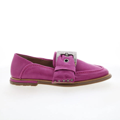 A.S. 98 Thaine Womens Pink Leather Slip On Loafer Flats Shoes