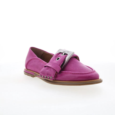 A.S. 98 Thaine Womens Pink Leather Slip On Loafer Flats Shoes