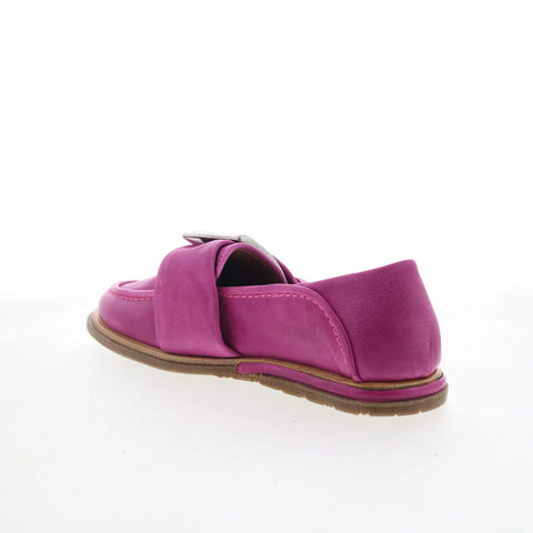 A.S. 98 Thaine Womens Pink Leather Slip On Loafer Flats Shoes