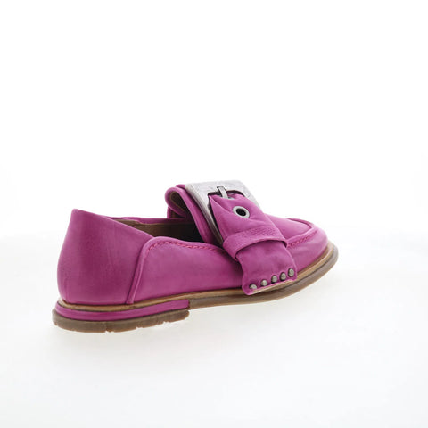A.S. 98 Thaine Womens Pink Leather Slip On Loafer Flats Shoes