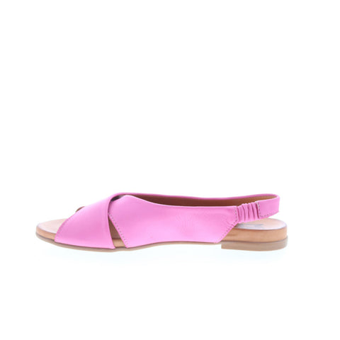 Miz Mooz Thayne Womens Purple Leather Slip On Slingback Sandals Shoes