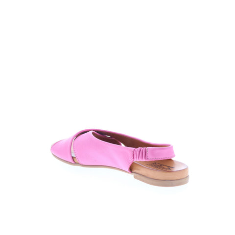 Miz Mooz Thayne Womens Purple Leather Slip On Slingback Sandals Shoes