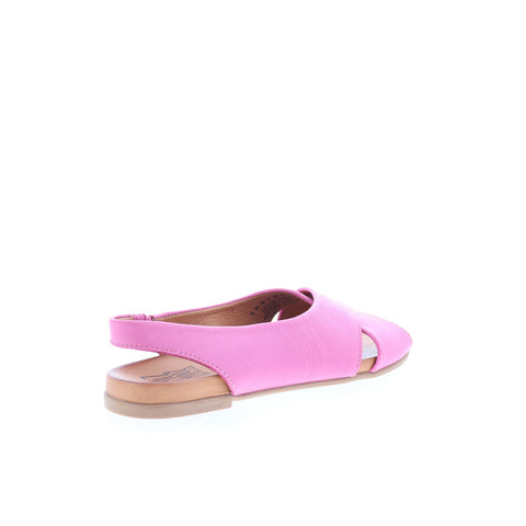 Miz Mooz Thayne Womens Purple Leather Slip On Slingback Sandals Shoes