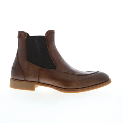 Di Bianco Minori Ciana Mens Brown Leather Slip On Chelsea Boots