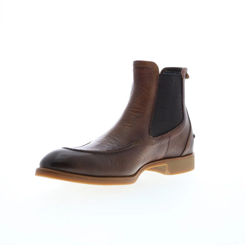 Di Bianco Minori Ciana Mens Brown Leather Slip On Chelsea Boots