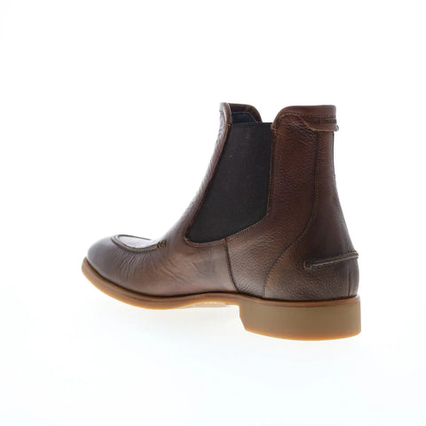 Di Bianco Minori Ciana Mens Brown Leather Slip On Chelsea Boots