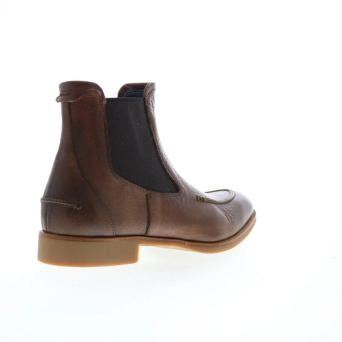 Di Bianco Minori Ciana Mens Brown Leather Slip On Chelsea Boots