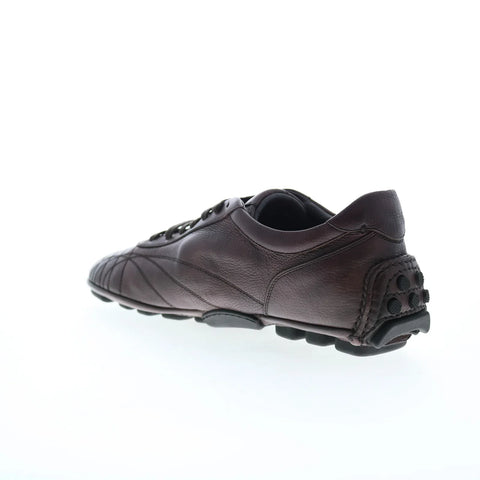 Di Bianco Olimpico Calfskin Mens Burgundy Leather Lifestyle Sneakers Shoes