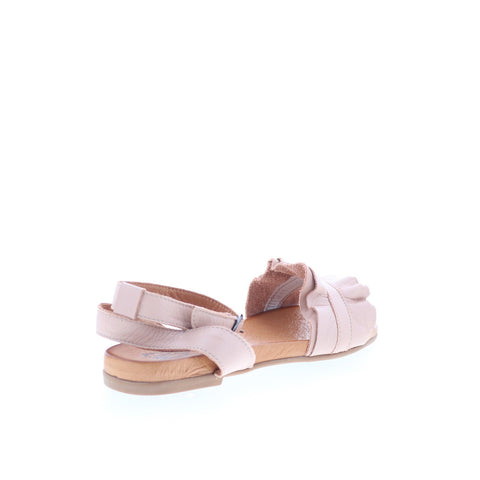 Miz Mooz Theresa Womens Pink Leather Hook & Loop Strap Sandals Shoes