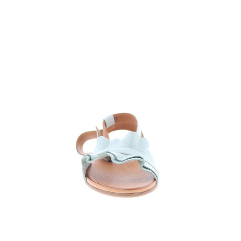 Miz Mooz Theresa Womens Green Leather Hook & Loop Strap Sandals Shoes