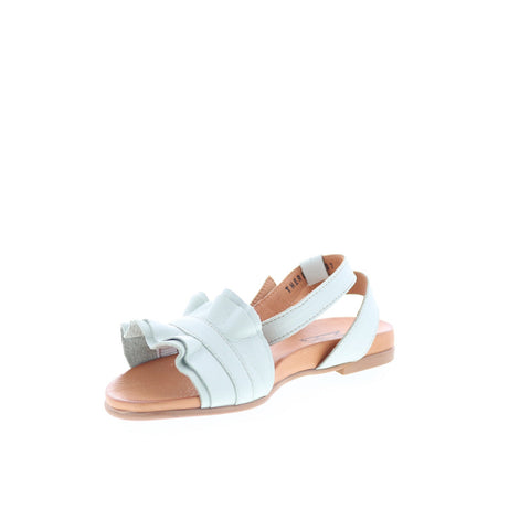 Miz Mooz Theresa Womens Green Leather Hook & Loop Strap Sandals Shoes