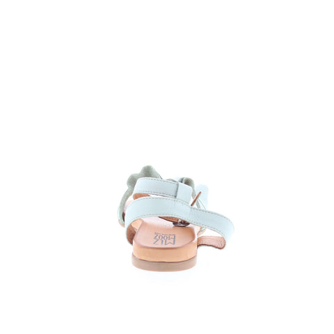 Miz Mooz Theresa Womens Green Leather Hook & Loop Strap Sandals Shoes