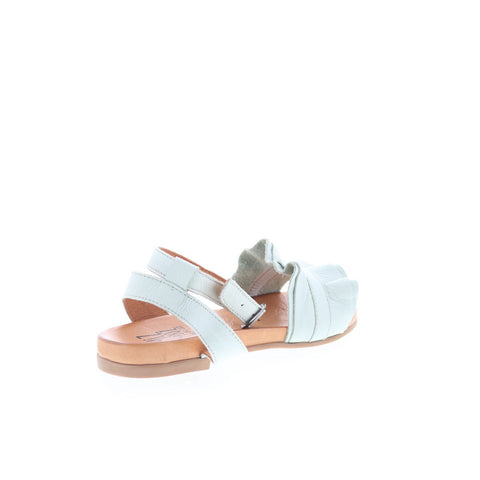 Miz Mooz Theresa Womens Green Leather Hook & Loop Strap Sandals Shoes