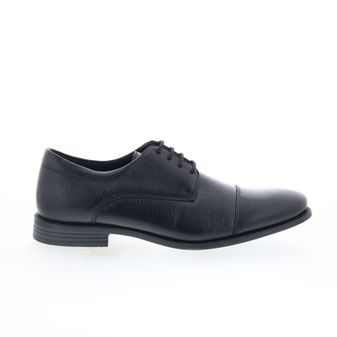Studio Belvedere Thomas Mens Black Leather Oxfords & Lace Ups Cap Toe Shoes