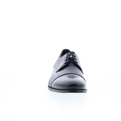 Studio Belvedere Thomas Mens Black Leather Oxfords & Lace Ups Cap Toe Shoes