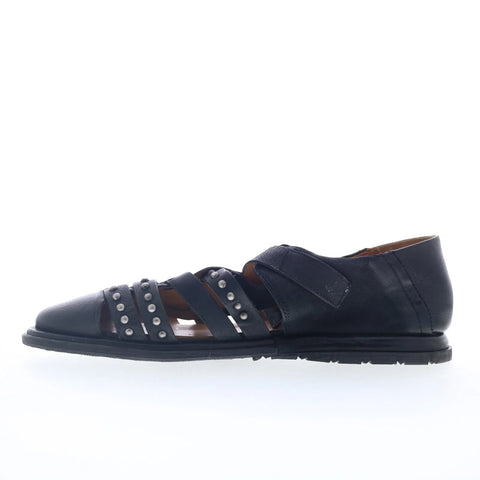 A.S. 98 Thorpe B66102-101-6002 Womens Black Leather Strap Sandals Shoes
