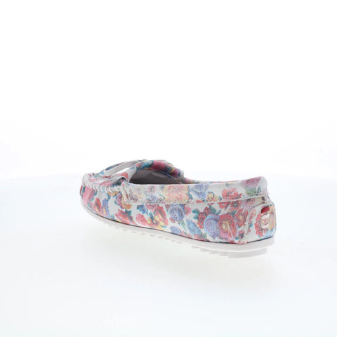 Minnetonka Thunderbird Animikii 617TB Womens Pink Canvas Loafer Flats Shoes