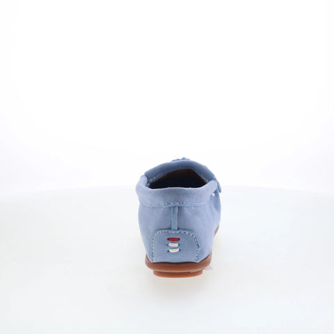 Minnetonka Thunderbird Animikii 626TB Womens Blue Suede Loafer Flats Shoes