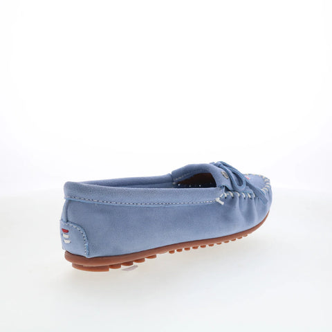 Minnetonka Thunderbird Animikii 626TB Womens Blue Suede Loafer Flats Shoes