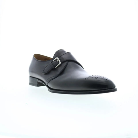 Pastori by Di Bianco Tiberius Calfskin Mens Black Oxfords Casual Shoes