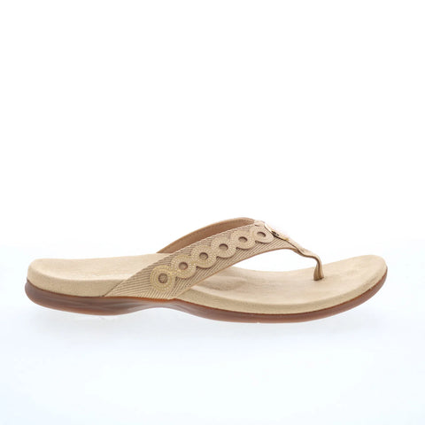 Spenco Tierra SP1153TAN Womens Brown Synthetic Flip-Flops Sandals Shoes