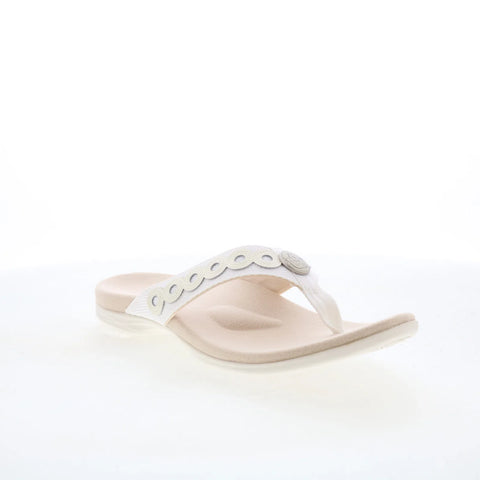 Spenco Tierra SP1153WHT Womens White Synthetic Flip-Flops Sandals Shoes
