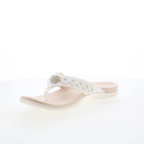 Spenco Tierra SP1153WHT Womens White Synthetic Flip-Flops Sandals Shoes