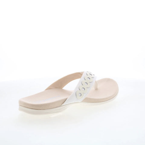 Spenco Tierra SP1153WHT Womens White Synthetic Flip-Flops Sandals Shoes