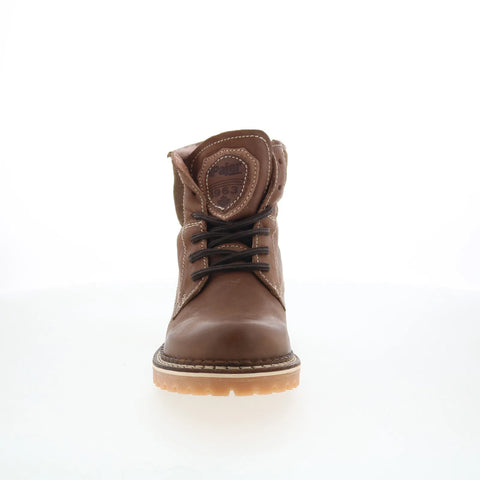 Pajar Tijay 54721 Womens Brown Leather Lace Up Ankle & Booties Boots