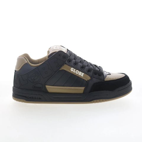 Globe Tilt GBTILT Mens Black Leather Lace Up Skate Inspired Sneakers Shoes