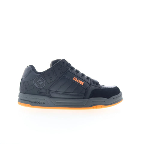 Globe Tilt GBTILT Mens Black Leather Lace Up Skate Inspired Sneakers Shoes
