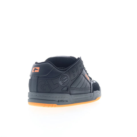 Globe Tilt GBTILT Mens Black Leather Lace Up Skate Inspired Sneakers Shoes