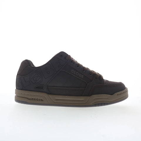 Globe Tilt GBTILT Mens Brown Leather Lace Up Skate Inspired Sneakers Shoes