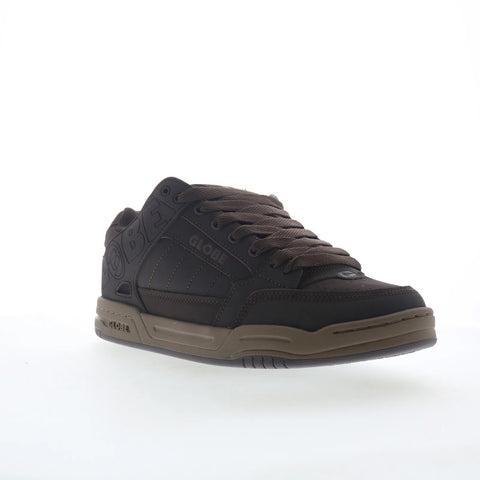 Globe Tilt GBTILT Mens Brown Leather Lace Up Skate Inspired Sneakers Shoes