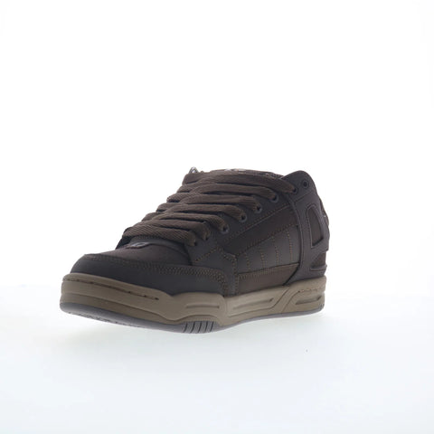 Globe Tilt GBTILT Mens Brown Leather Lace Up Skate Inspired Sneakers Shoes