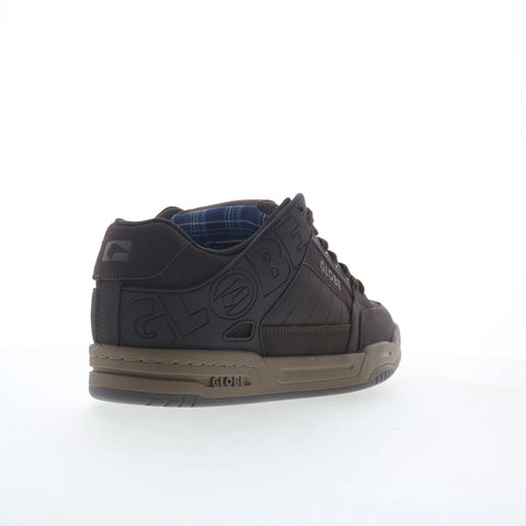 Globe Tilt GBTILT Mens Brown Leather Lace Up Skate Inspired Sneakers Shoes