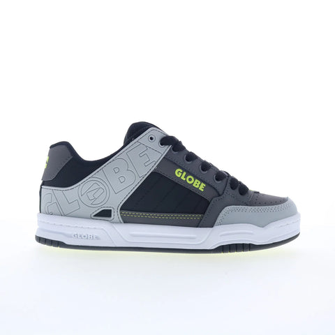 Globe Tilt GBTILT Mens Gray Leather Lace Up Skate Inspired Sneakers Shoes