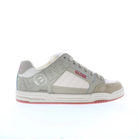 Globe Tilt GBTILT Mens Beige Leather Lace Up Skate Inspired Sneakers Shoes